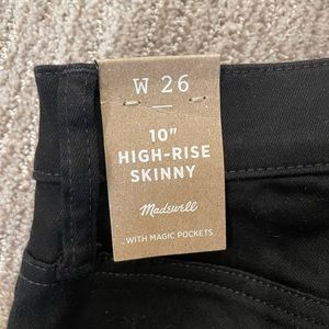 Madewell 10” High-Rise Skinny Jean Black
